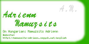 adrienn mamuzsits business card